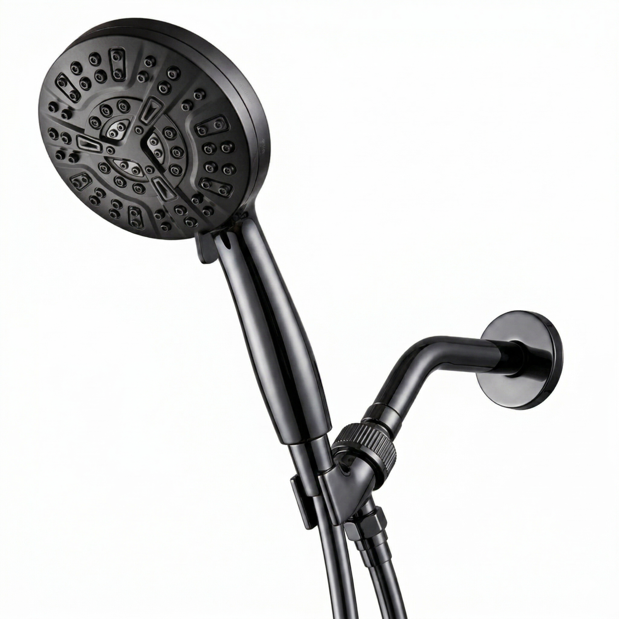 Luxe 10 Mode Showerhead Shower Essentials Kit in black