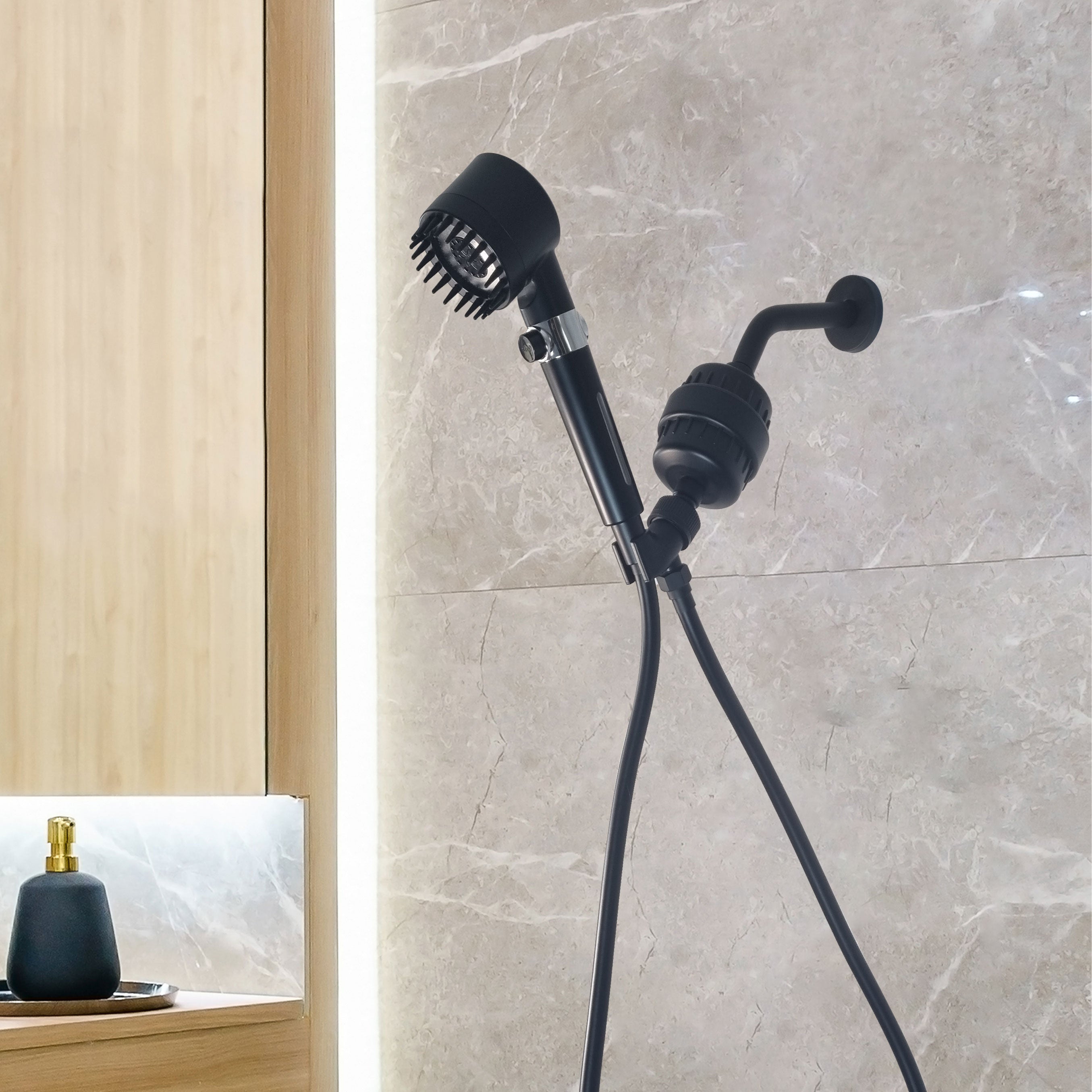 Pommeau de douche massant filtrant MineralStream