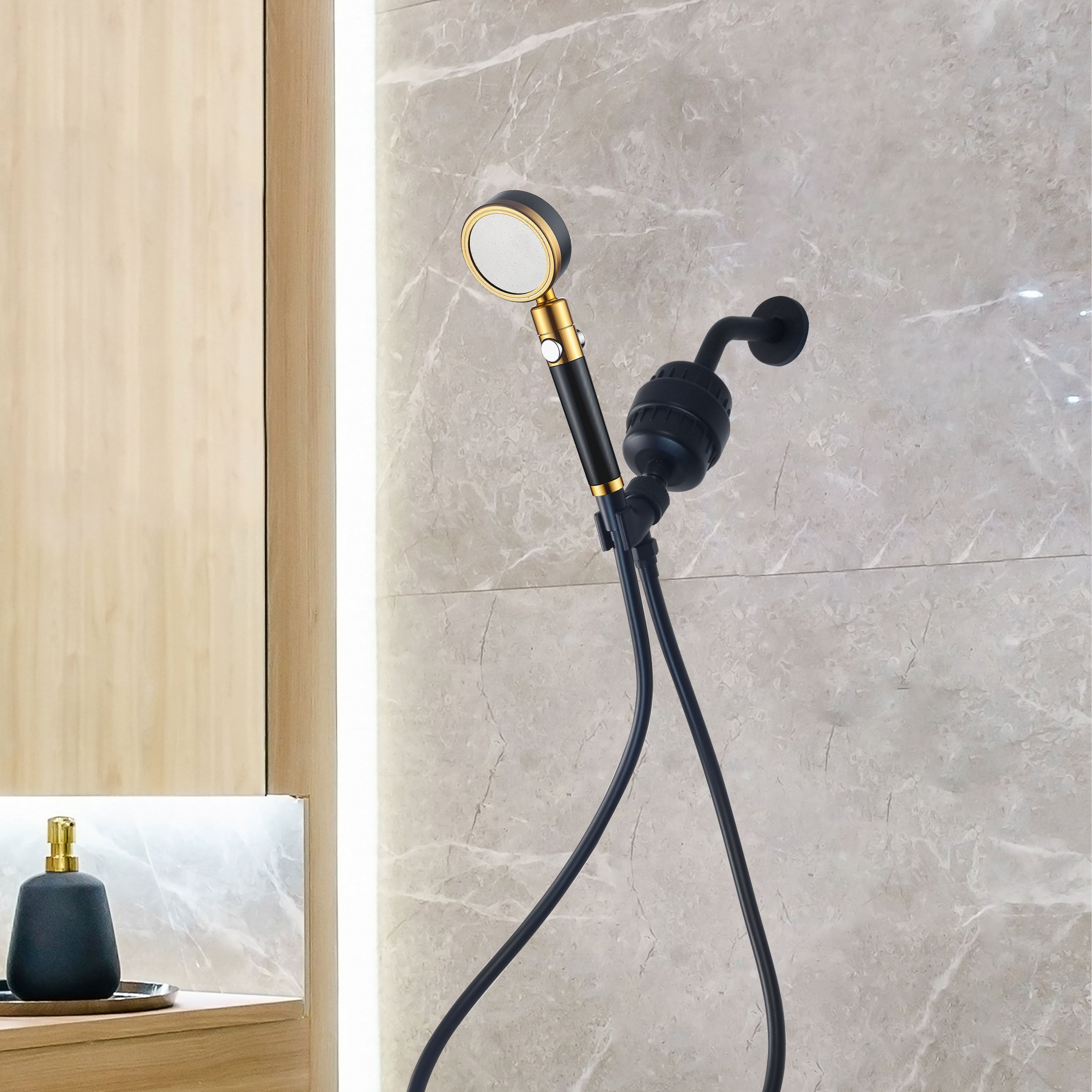 Kit de douche complet avec pomme de douche MineralStream Duo