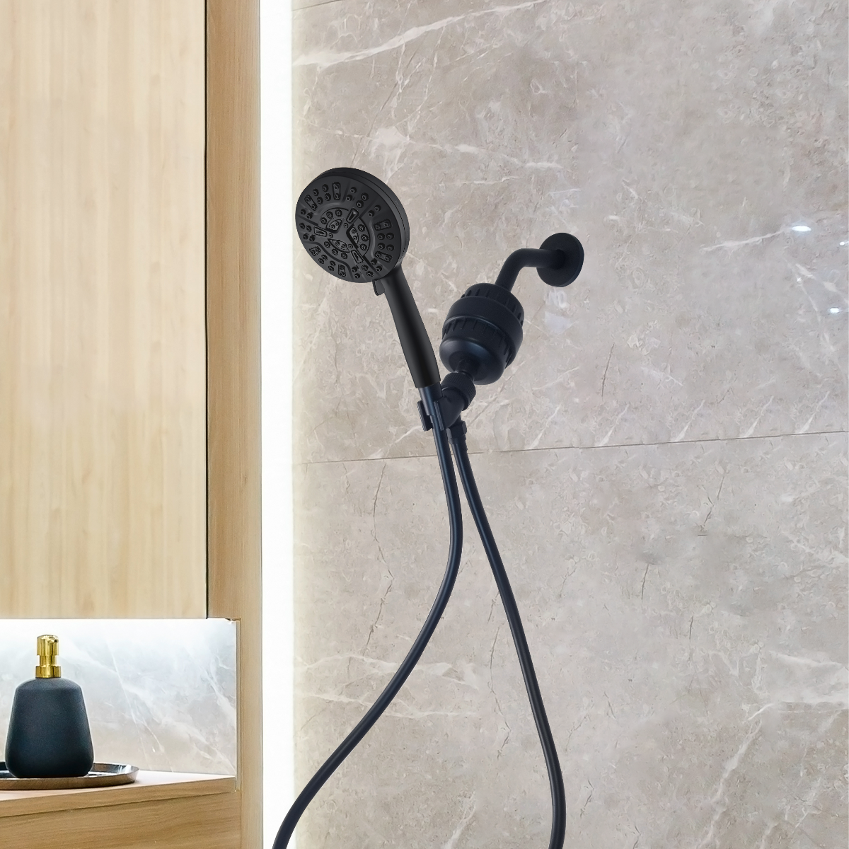 Kit de douche complet avec pomme de douche Luxe 10 modes