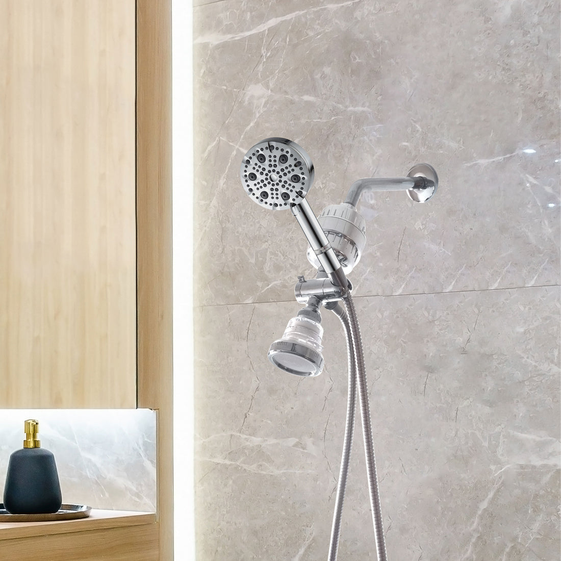 Système de douche double Luxe à 9 modes