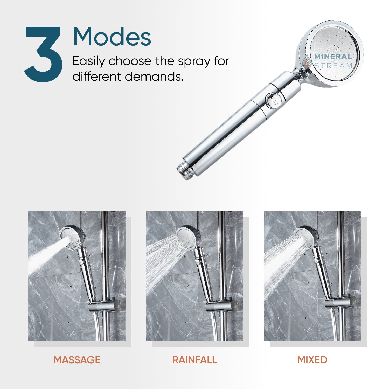 Pommeau de douche MineralStream™ Duo