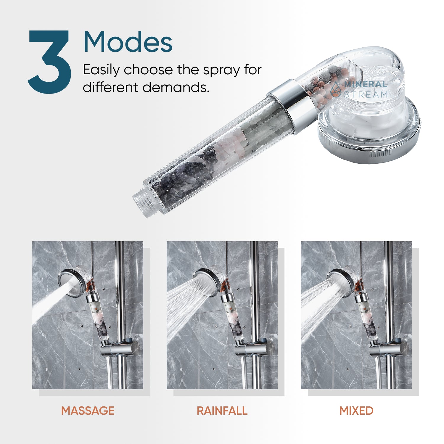 Kit complet pommeau de douche Chakra