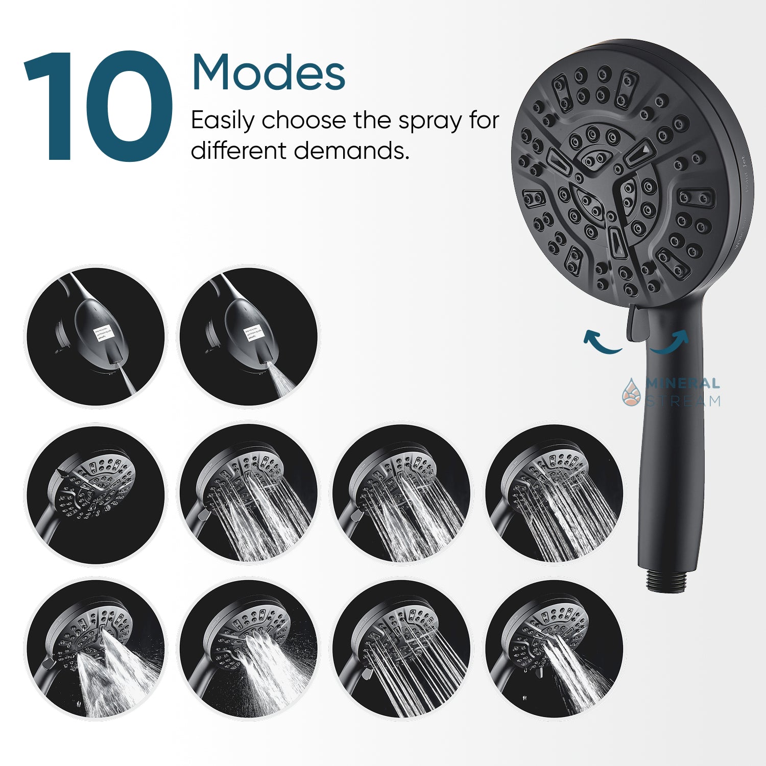 Luxe 10 Mode Dual Pommeau de douche