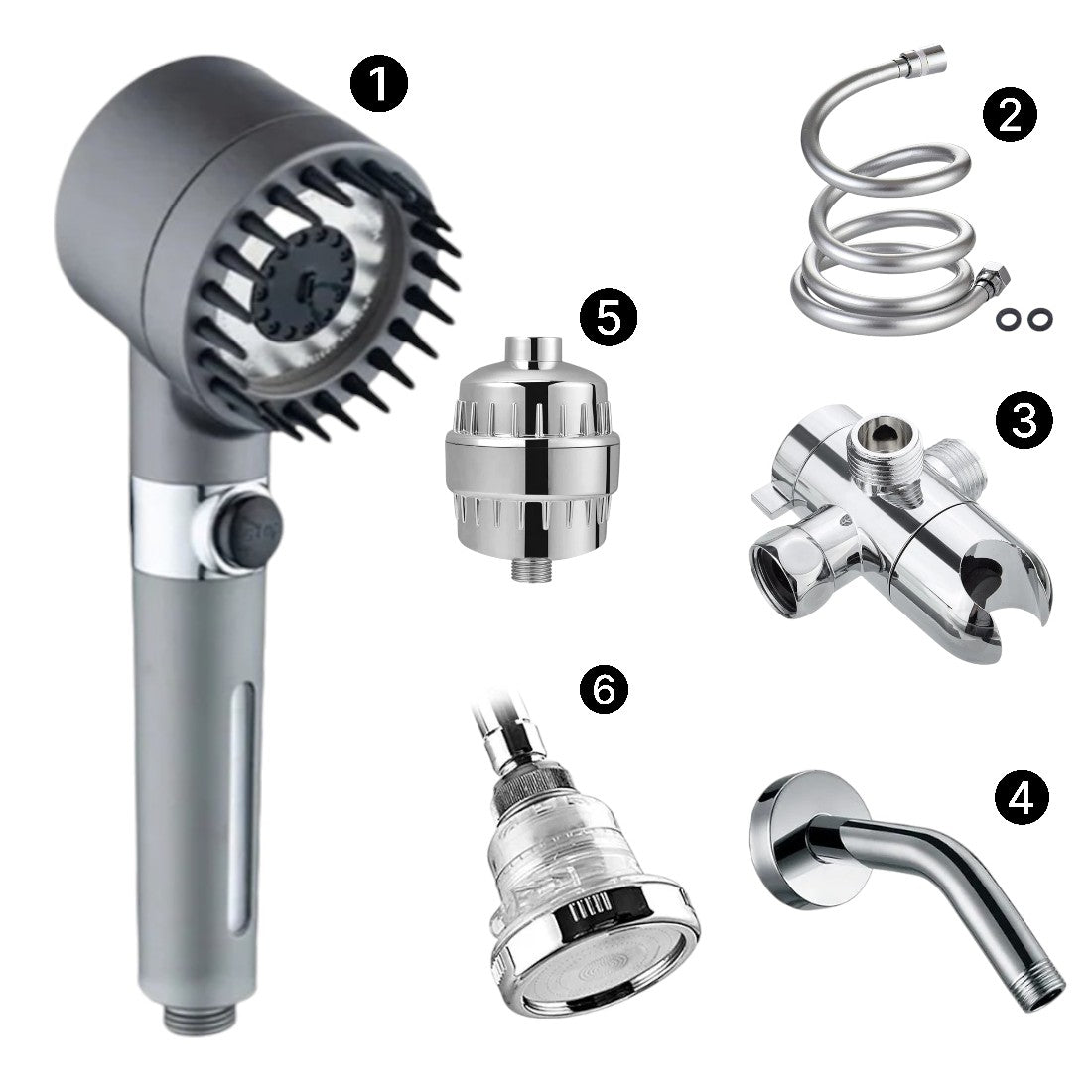 Pommeau de douche massant filtrant MineralStream