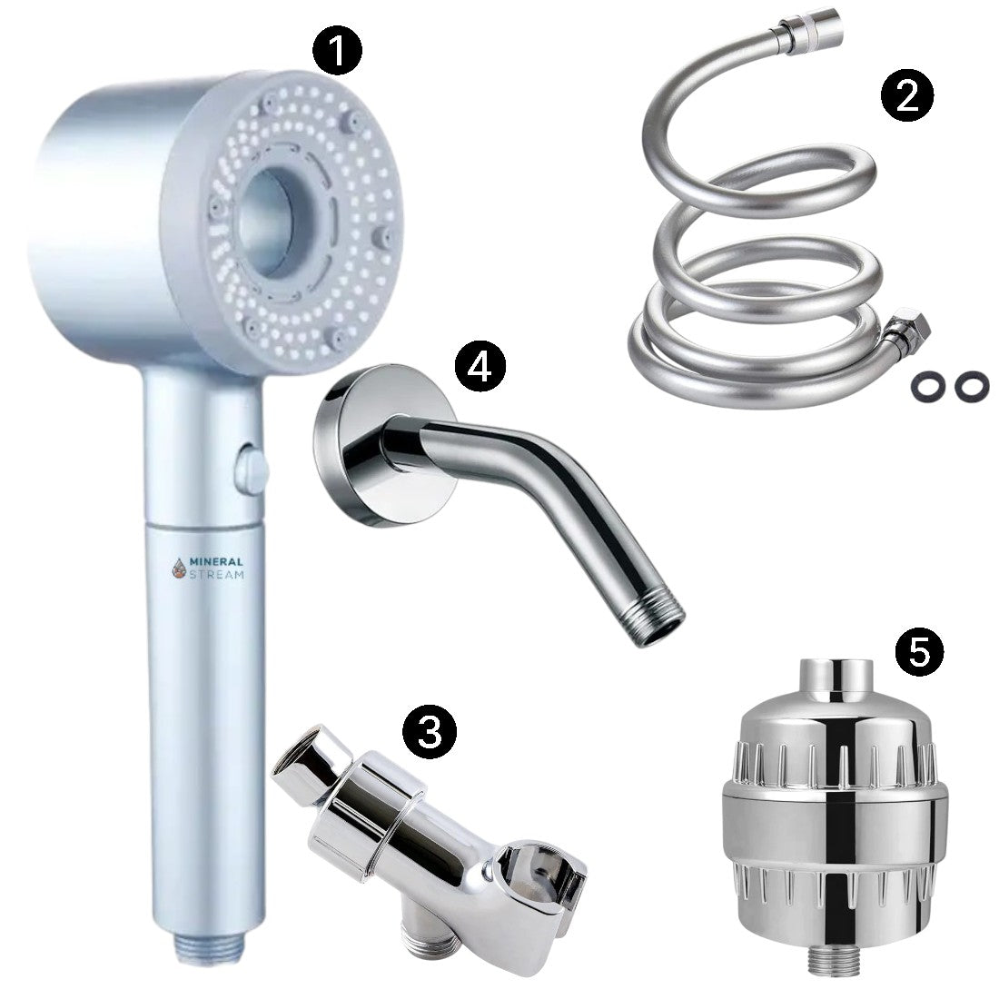 Hé kit de douche complet filtré pur