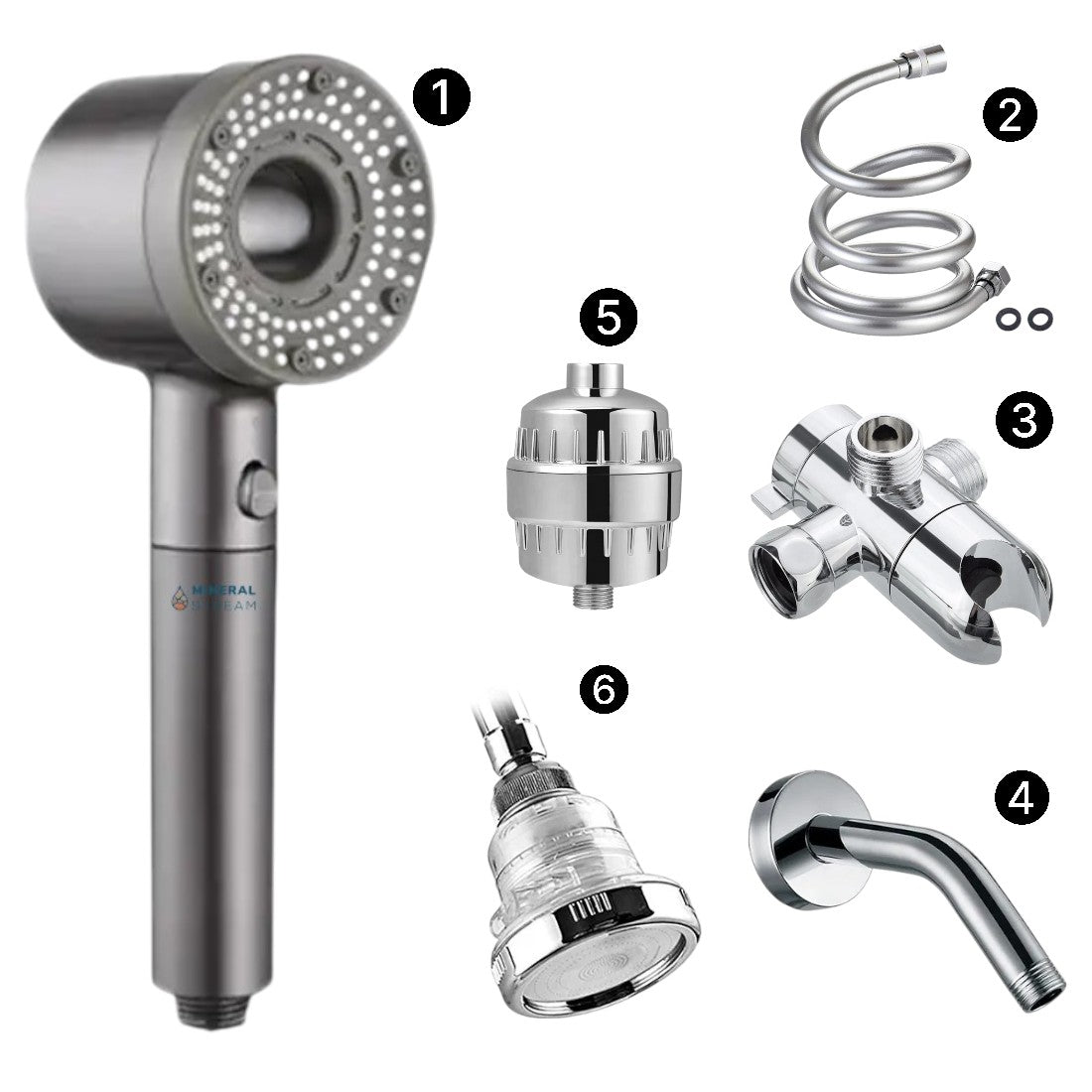 Hé kit de douche complet filtré pur