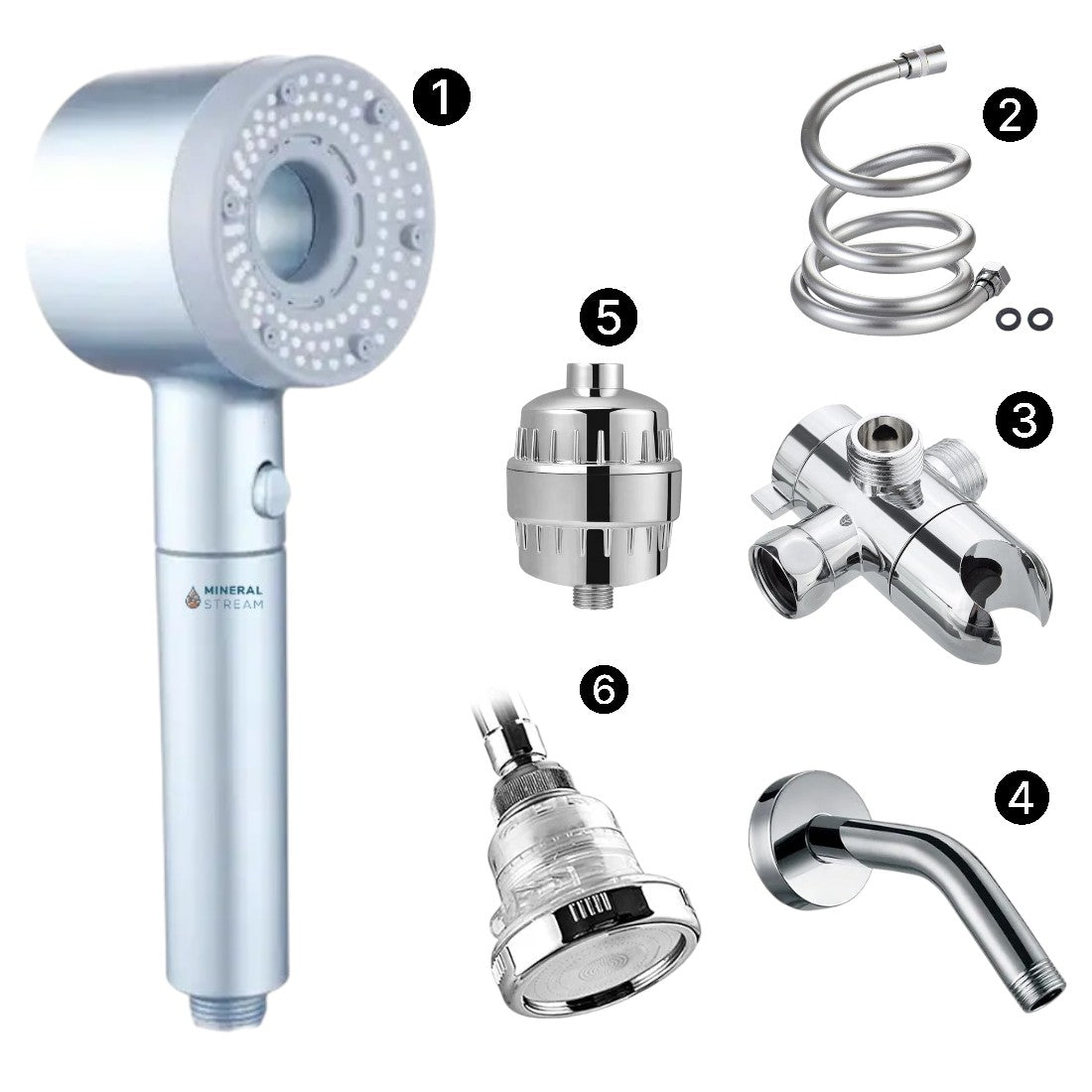 Hé kit de douche complet filtré pur