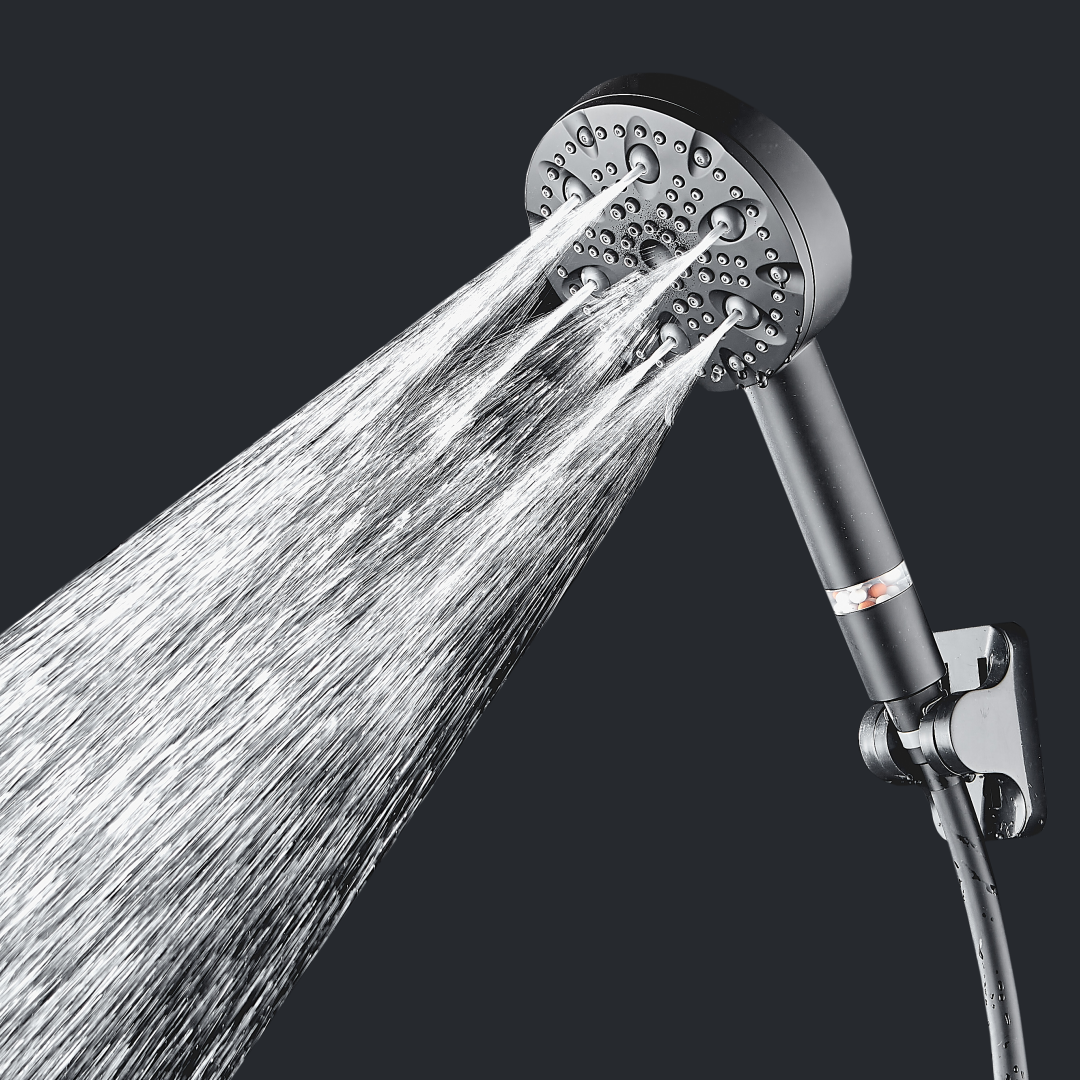 Pomme de douche haute pression MineralStream Luxe 9 modes (filtrée)