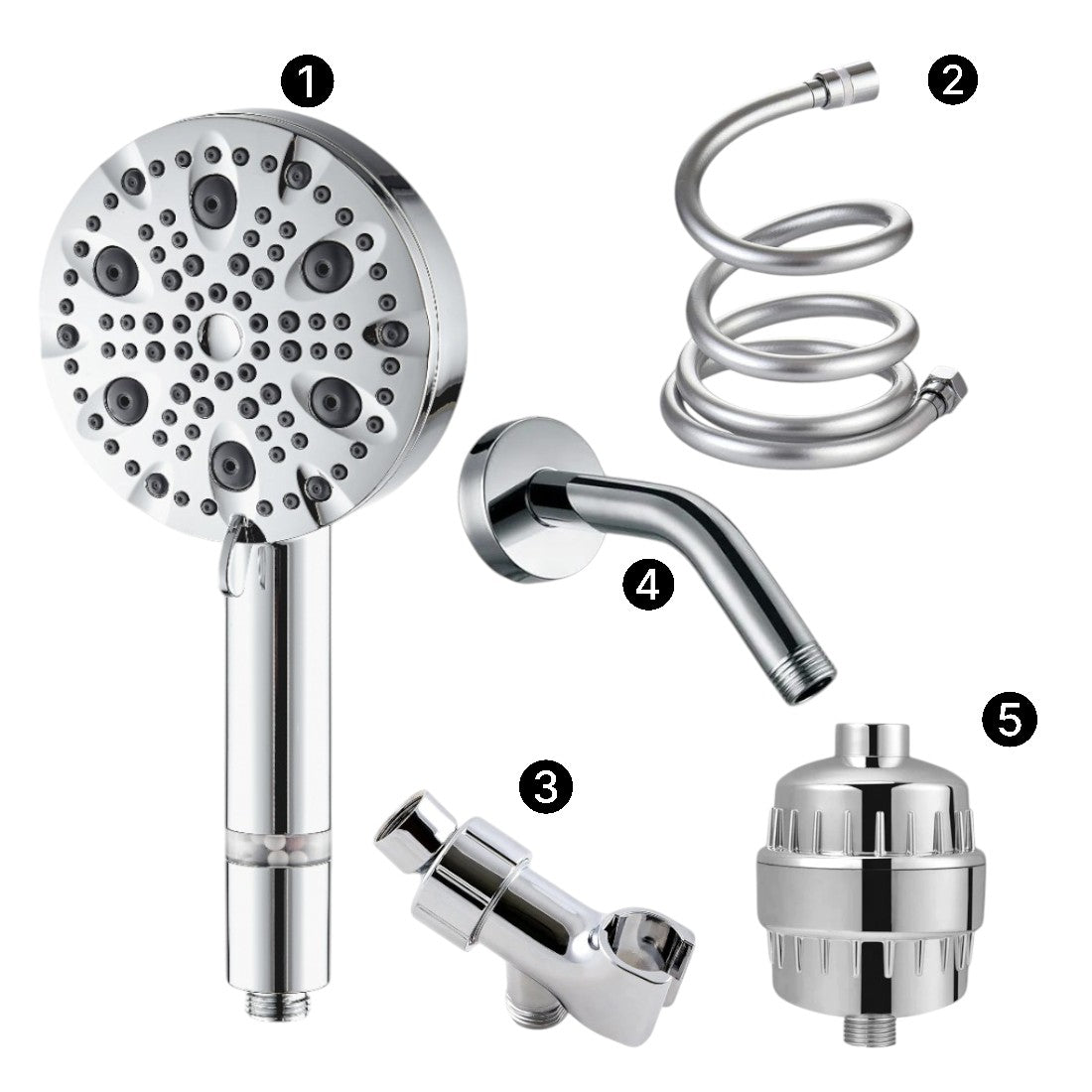 Kit de douche complet de la pomme de douche à 9 mode luxe