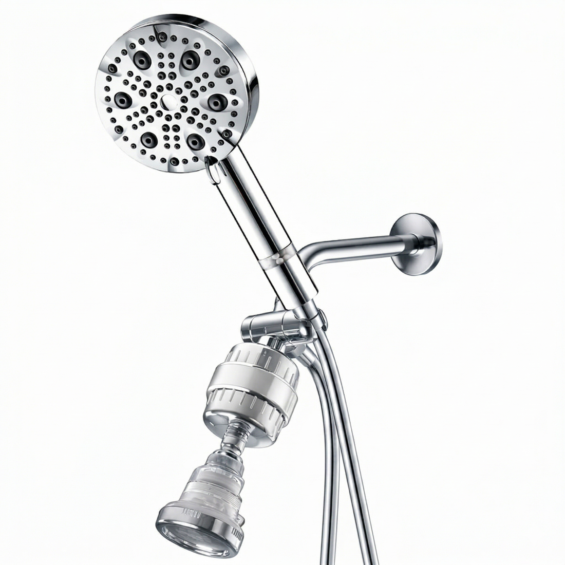 Système de douche double luxe 9 modes avec pommeau de douche