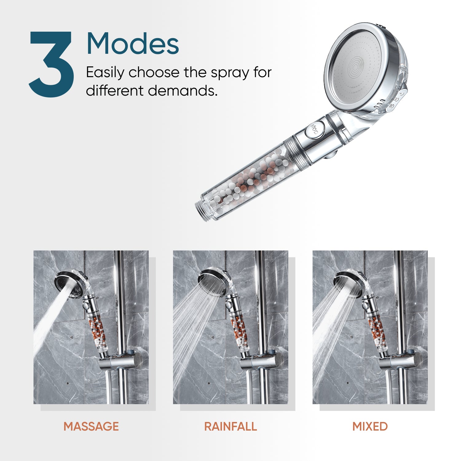 Système de douche double ionique