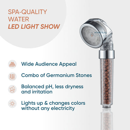 Kit de douche complet à la tête de douche à LED