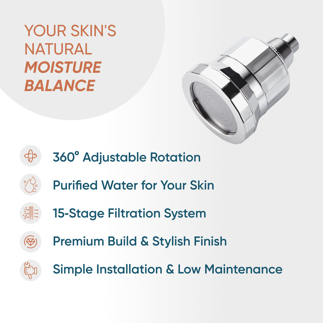 Skinpro - piste de douche filtrée la plus avancée noire